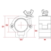 beamZ BC35-75 Half Coupler Sl 75Kg Alum.