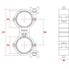 beamZ BC50-100D Swivel Coupler Sl100kg Al